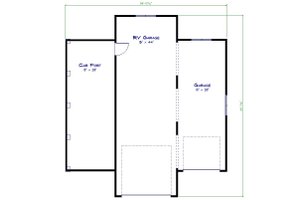 Floor Plan - Main Floor for Barndominium House Plan #1115-6, 0 bath