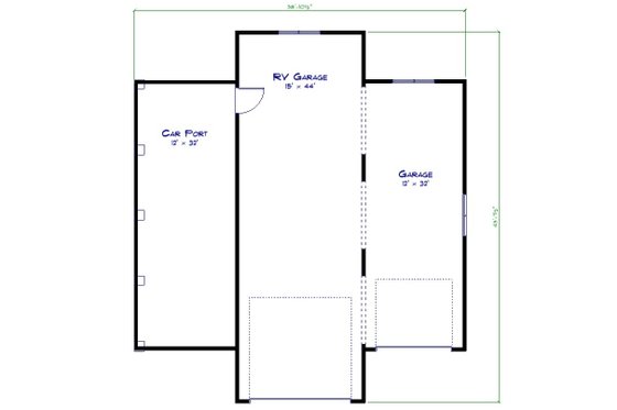 Floor Plan - Main Floor for Barndominium House Plan #1115-6, 0 bath
