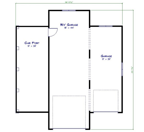 Barndominium Floor Plan - Main Floor Plan #1115-6