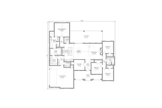 Farmhouse Style House Plan - 5 Beds 2.5 Baths 2350 Sq/Ft Plan #1119-15 ...