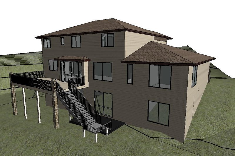 House Plan Design - Exterior - Rear Elevation for Traditional House Plan #1066-185 - 4 bed, 2.5 bath