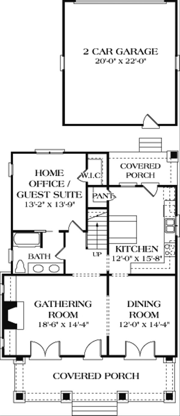 Architectural House Design - Bungalow Floor Plan - Main Floor Plan #453-4