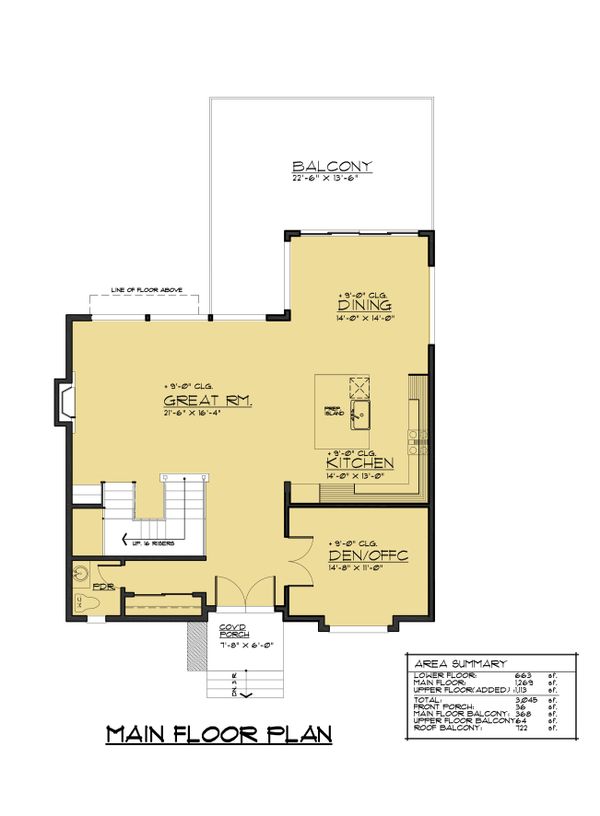 House Design - Modern Floor Plan - Main Floor Plan #1066-67