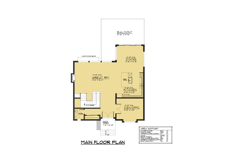 Architectural House Design - Floor Plan - Main Floor for Modern House Plan #1066-67 - 4 bed, 3.5 bath