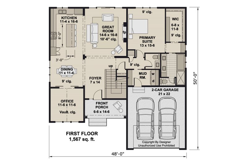Dream House Plan - Floor Plan - Main Floor for Bungalow House Plan #51-1426 - 4 bed, 3.5 bath