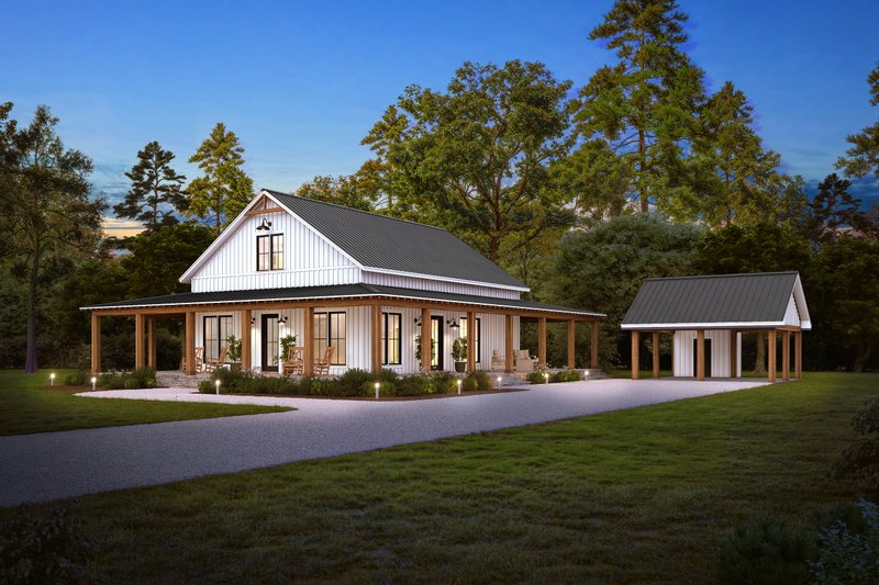 Home Plan - Barndominium Exterior - Front Elevation Plan #430-359