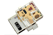 Traditional Style House Plan - 3 Beds 1 Baths 1721 Sq/Ft Plan #25-4677 