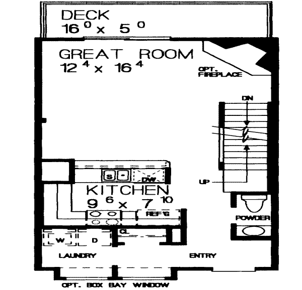 Colonial Floor Plan - Main Floor Plan #72-475