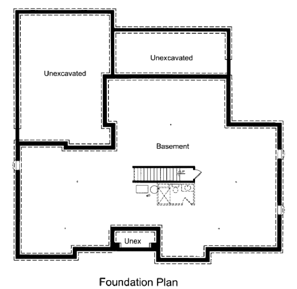 House Plan Design - Bungalow Floor Plan - Lower Floor Plan #46-433