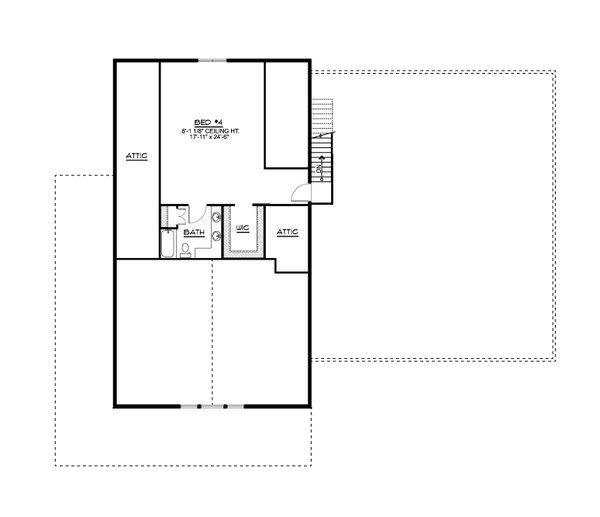 Barndominium Floor Plan - Upper Floor Plan #1064-216