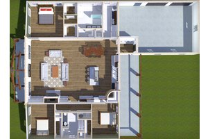 Floor Plan - Other Floor for Barndominium House Plan #44-261 - 3 bed, 2 bath