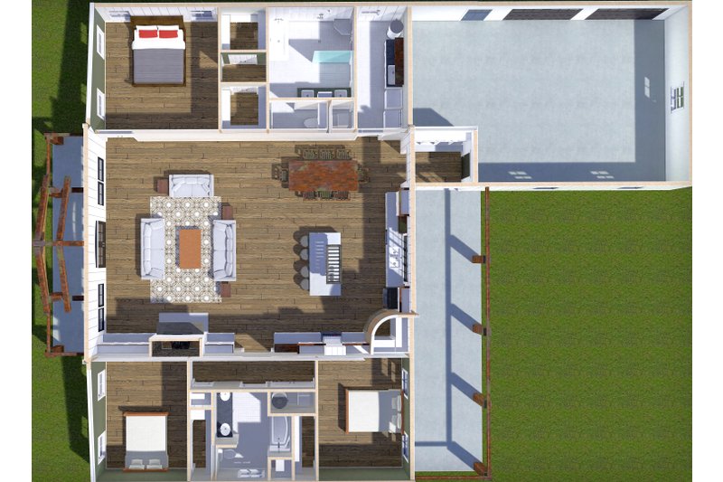 Architectural House Design - Floor Plan - Other Floor for Barndominium House Plan #44-261 - 3 bed, 2 bath