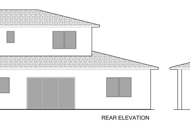 Dream House Plan - Exterior - Rear Elevation for Contemporary House Plan #1058-215 - 5 bed, 4.5 bath