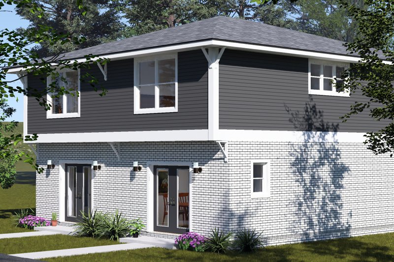 Home Plan - Exterior - Other Elevation 2 for Modern House Plan #513-2492 - 2 bed, 2.5 bath
