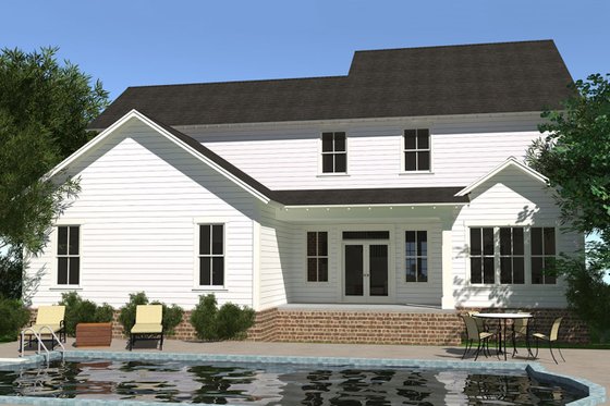 Exterior - Rear Elevation for Farmhouse House Plan #1071-6 - 4 bed, 3.5 bath