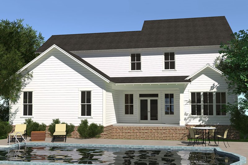 Dream House Plan - Exterior - Rear Elevation for Farmhouse House Plan #1071-6 - 4 bed, 3.5 bath