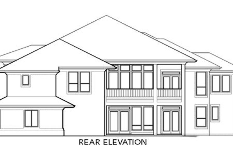Architectural House Design - Exterior - Rear Elevation House Plan #48-298 - 4 bed, 3.5 bath