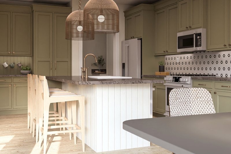 Home Plan - Interior - Kitchen 1 for Farmhouse House Plan #455-222 - 3 bed, 2.5 bath