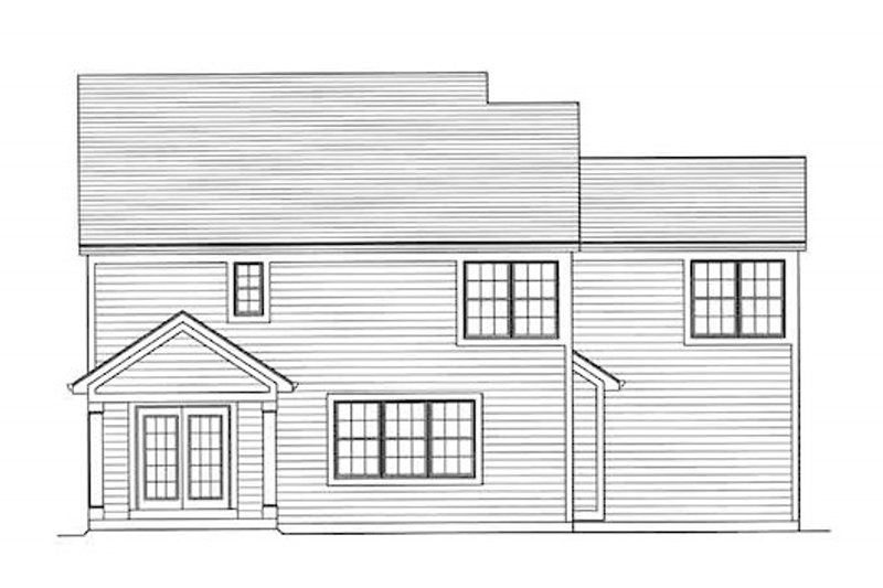 Home Plan - Exterior - Rear Elevation for Traditional House Plan #46-492 - 4 bed, 2.5 bath