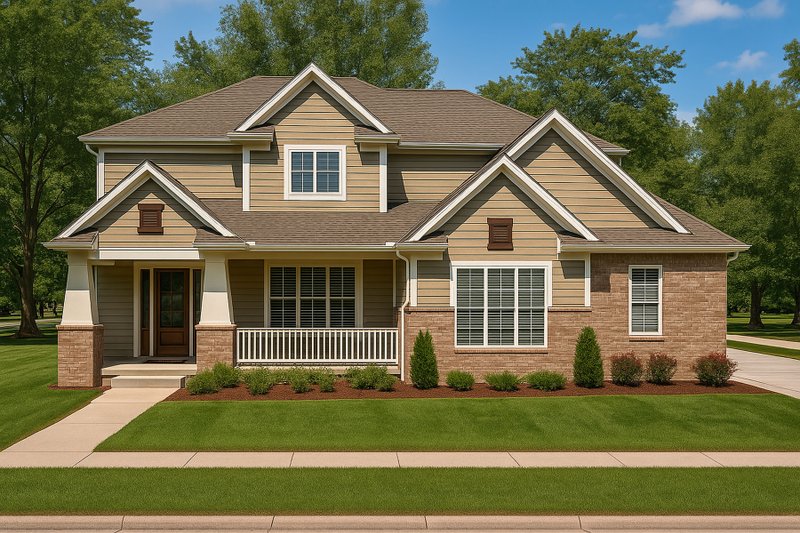 House Blueprint - Traditional Exterior - Front Elevation Plan #20-2153