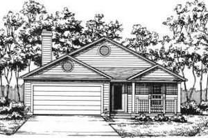 Ranch Exterior - Front Elevation Plan #30-132