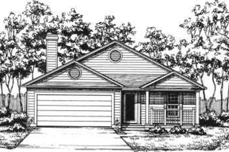 Home Plan - Ranch Exterior - Front Elevation Plan #30-132