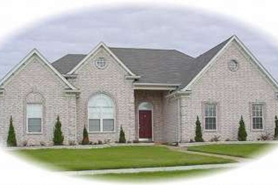 Exterior - Front Elevation for European House Plan #81-1063 - 3 bed, 2 bath