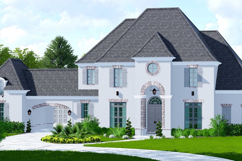 Traditional Style House Plan - 5 Beds 4.5 Baths 4675 Sq/Ft Plan #1081-46 Exterior