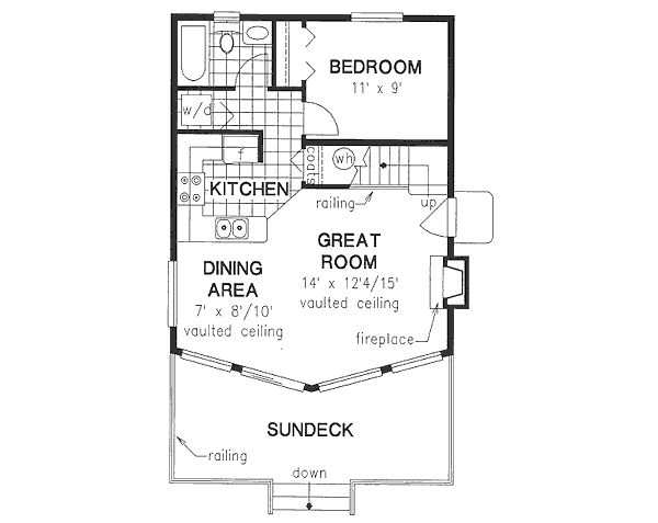 House Design - Cabin Floor Plan - Main Floor Plan #18-4501