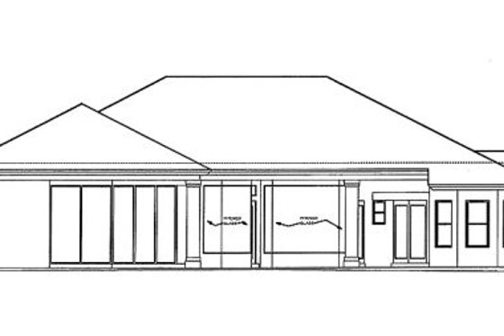 Exterior - Rear Elevation for Mediterranean House Plan #27-262 - 3 bed, 3.5 bath
