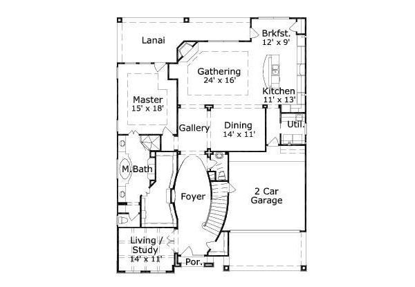 European Floor Plan - Main Floor Plan #411-672