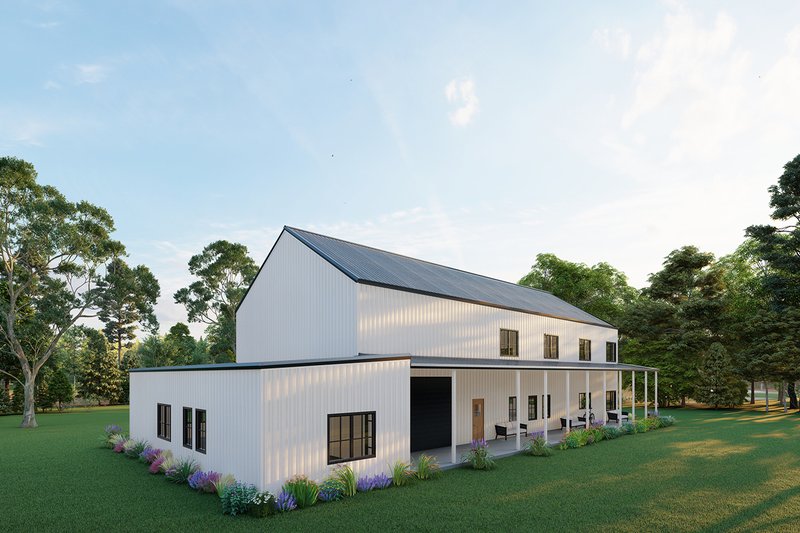 House Design - Exterior - Other Elevation 4 for Barndominium House Plan #1107-28 - 5 bed, 4 bath