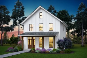 Barndominium Exterior - Front Elevation Plan #48-992