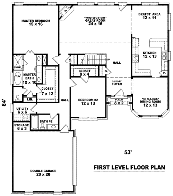 European Floor Plan - Main Floor Plan #81-1073