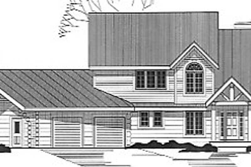 Exterior - Front Elevation 2 for Traditional House Plan #67-420 - 5 bed, 3.5 bath