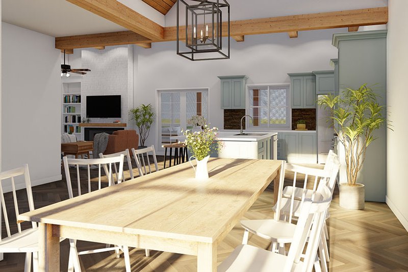 Architectural House Design - Interior - Dining Room for European House Plan #923-301 - 3 bed, 2.5 bath