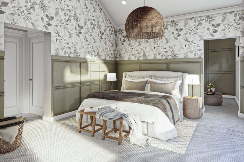 Architectural House Design - Interior - Master Bedroom for European House Plan #455-177 - 3 bed, 2.5 bath