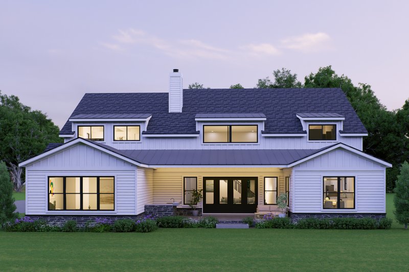 House Blueprint - Exterior - Rear Elevation for Farmhouse House Plan #932-1434 - 5 bed, 5.5 bath