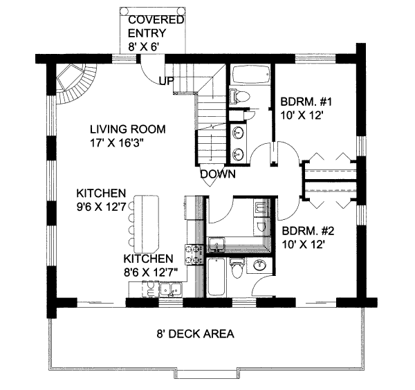 Log Floor Plan - Main Floor Plan #117-594