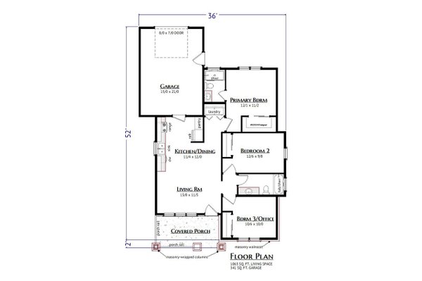 Home Plan - Craftsman Floor Plan - Main Floor Plan #1099-3
