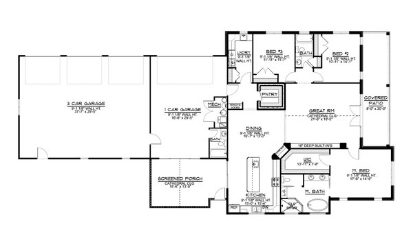 Cottage Floor Plan - Main Floor Plan #1064-345