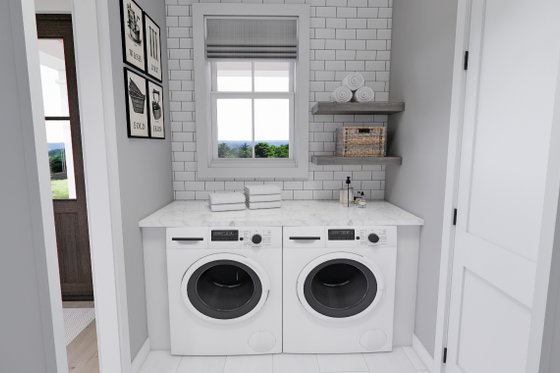 Interior - Laundry for Farmhouse House Plan #51-1285 - 3 bed, 3.5 bath