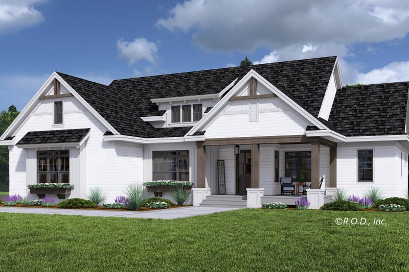 House Design - Exterior - Front Elevation 4 for Farmhouse House Plan #51-1449 - 4 bed, 4 bath