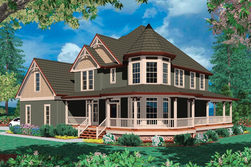 House Plan Design - Exterior - Front Elevation 5 for Victorian House Plan #48-108 - 4 bed, 3 bath