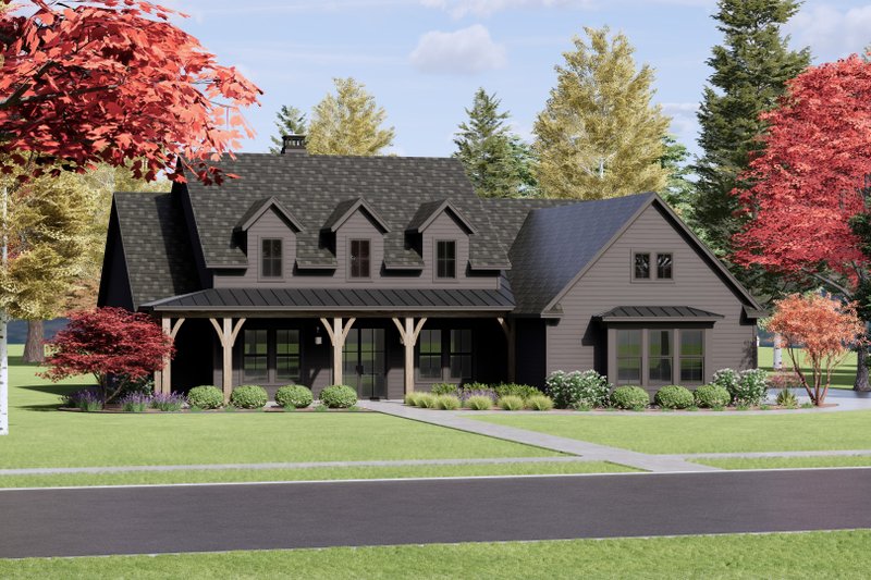 Dream House Plan - Exterior - Front Elevation 5 for Farmhouse House Plan #1096-66 - 4 bed, 3 bath