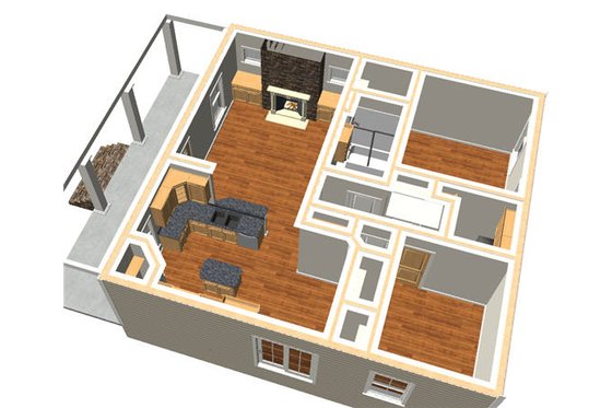 Floor Plan - Other Floor for Country House Plan #44-191 - 2 bed, 1 bath