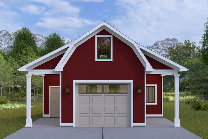 Architectural House Design - Barndominium Exterior - Front Elevation Plan #1060-342