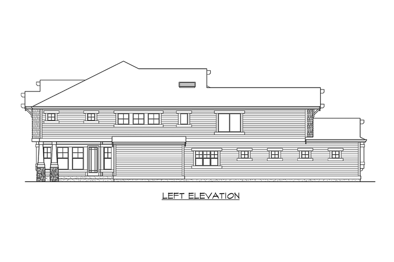 House Blueprint - Exterior - Other Elevation 1 for Craftsman House Plan #132-170 - 4 bed, 3 bath