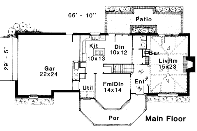 Dream House Plan - Floor Plan - Main Floor for Victorian House Plan #310-176 - 3 bed, 2.5 bath