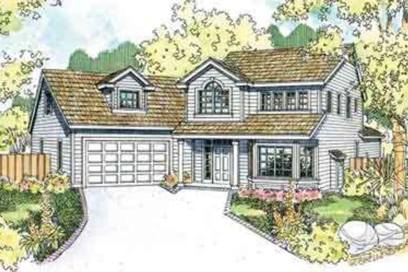 Architectural House Design - Traditional Exterior - Front Elevation Plan #124-523